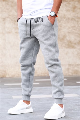 Madmext  3 İplik Şardonlu Gri Erkek Eşofman 5427