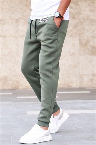 Madmext  3 İplik Şardonlu Haki Erkek Eşofman 5427