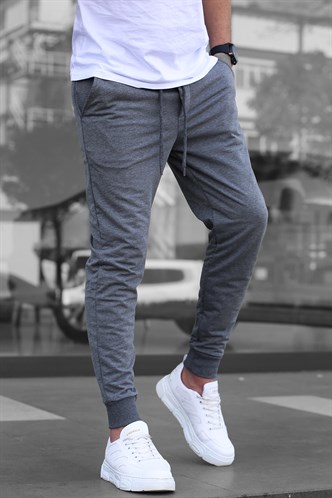 Madmext Antrasit Paçası Lastikli Erkek Eşofman 4821