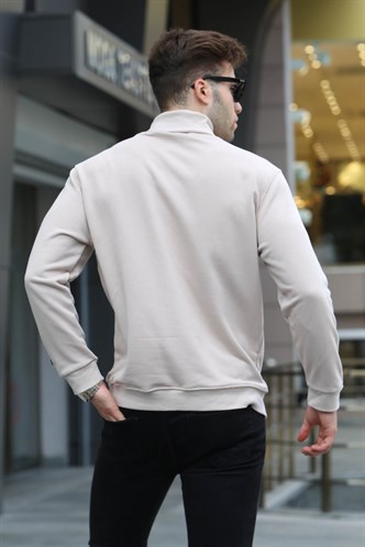 Madmext Balıkçı Yaka Bej Kazak 5317