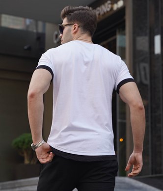 Madmext Basic Beyaz Erkek Tişört 4459