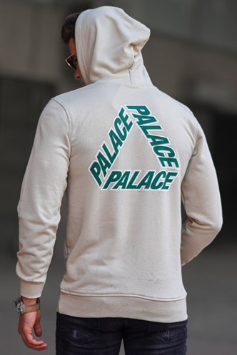 Madmext Bej Baskılı Sweatshirt 5303