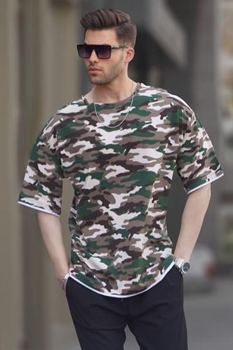 Madmext Men Beige T-Shirt 4983