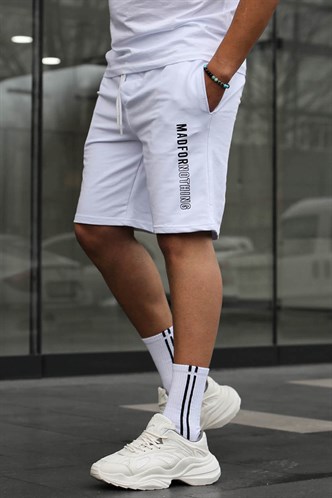 Madmext Beyaz Kapri Şort 5403