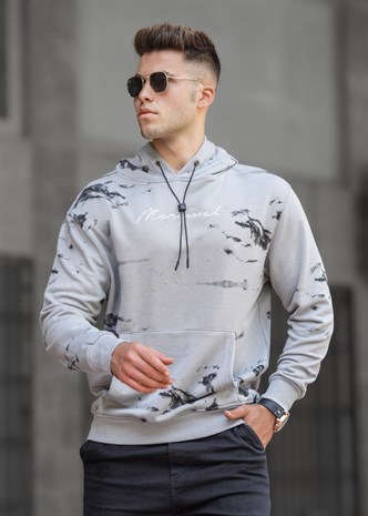 Madmext Boyalı Gri Erkek Sweatshirt 5291
