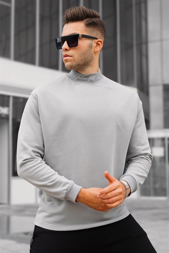 Madmext Men Dye Gray Sweatshirt 5329