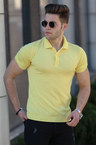 Madmext Yellow Polo Shirt for Men