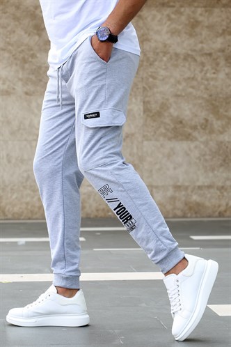 Madmext Gri Baskılı Eşofman 4079