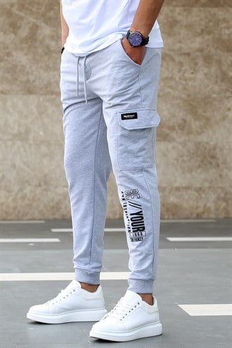 Madmext Gri Baskılı Eşofman 4079