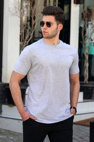 Madmext Men Gray T-shirt 4951