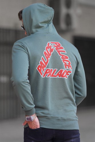 Madmext Haki Baskılı Sweatshirt 5303