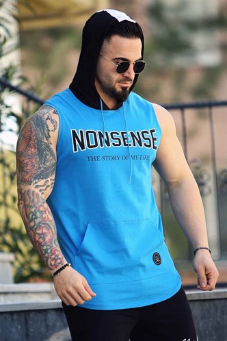Sleeveless T-Shirt In Hooded Blue 2882