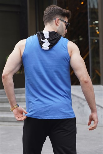Sleeveless T-Shirt In Hooded Blue 2882