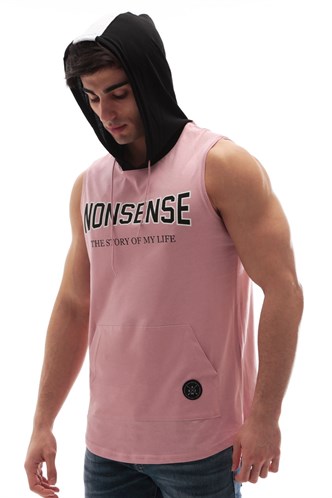 Madmext Kapşonlu Atlet Pembe 2882