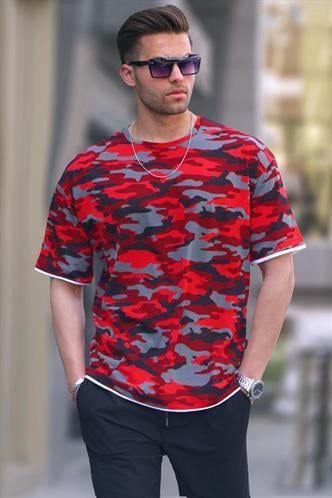 Madmext Men Red T-Shirt 4983