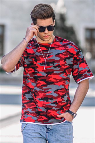 Madmext Men Red T-Shirt 4983