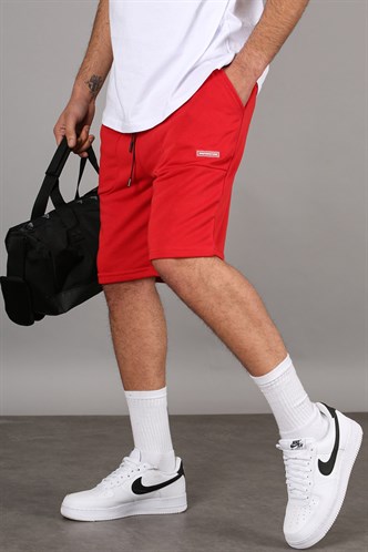 Madmext Men Red Capri Shorts 5448