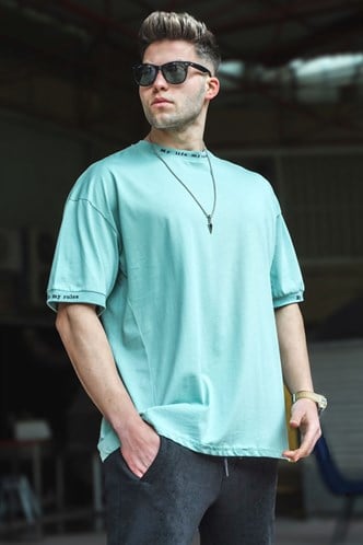 Madmext Mint Yeşili Oversize T-Shirt 5803