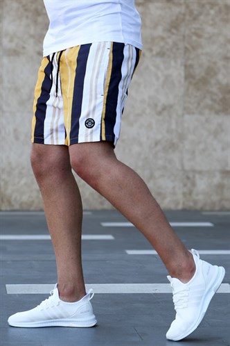 Madmext Men Yellow Swim Shorts 5071