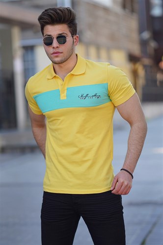 Madmext Yellow Polo Shirt for Men 4584