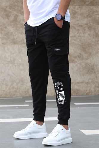 Madmext Siyah Baskılı Eşofman 4079