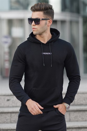 Madmext Siyah Baskılı Sweatshirt 5306