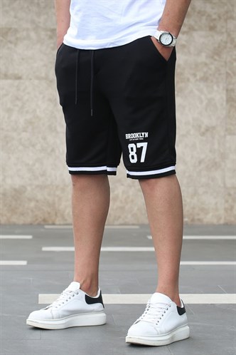 Madmext Men Regular Fit Black Shorts 5405