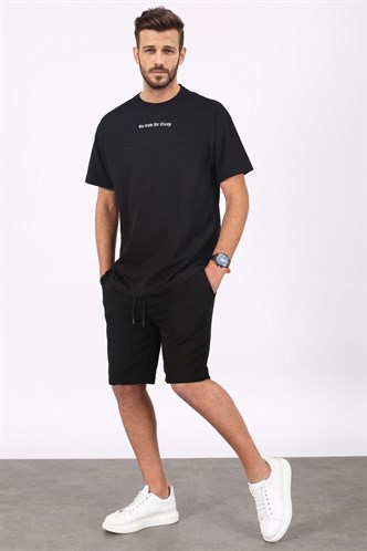 Madmext Siyah Erkek Şort Takım 5382