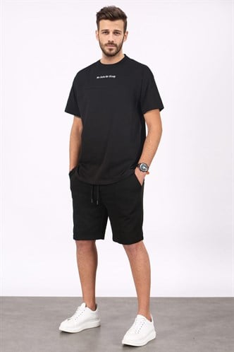 Madmext Siyah Erkek Şort Takım 5382