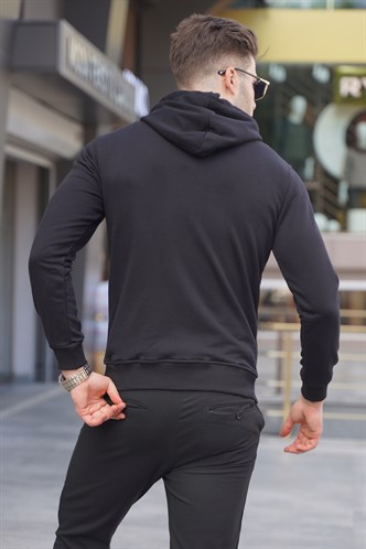 Madmext  Siyah Kapüşonlu Sweatshirt 5289