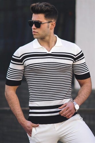 Madmext Siyah Polo Yaka Erkek Tişört 5083