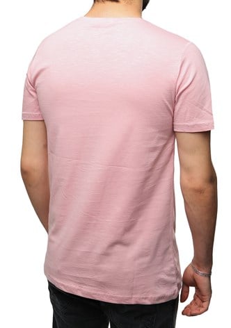 Madmext Uzi Baskılı Pembe Tişört 2533