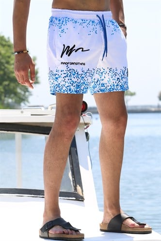Blue Printed Swim Shorts 5782
