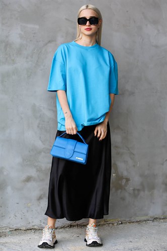 Mavi Bisiklet Yaka Basic Oversize T-shirt MG1687