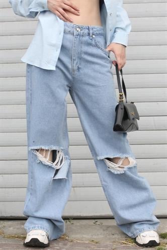 Mavi Regular Fit Yırtık Detaylı Kadın Jean MG1184
