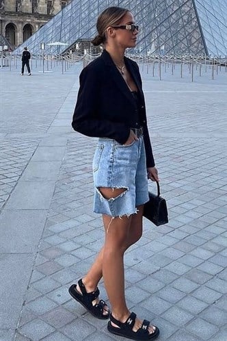 Women Blue Mini Shorts