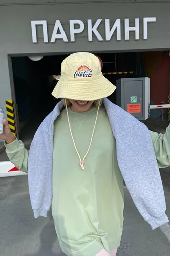 Mint Yeşili Basic Bisiklet Yaka Kadın Sweatshirt MG1676