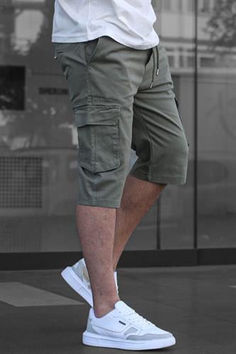 Mint Yeşili Kargo Cep Kapri Erkek Pantolon 6331