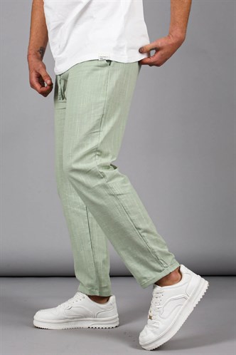 Mint Yeşili Müslin Kumaş Erkek Basic Pantolon 5491