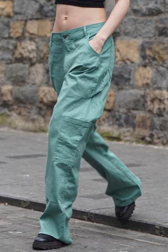 Mint Yeşili Straight Fit Kargo Pantolon MG1601