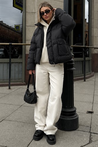 Siyah Oversize Cepli Mont MG1358