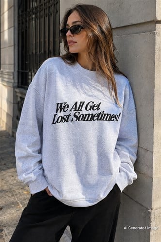 Karmelanj Baskılı Sweatshirt MG1901