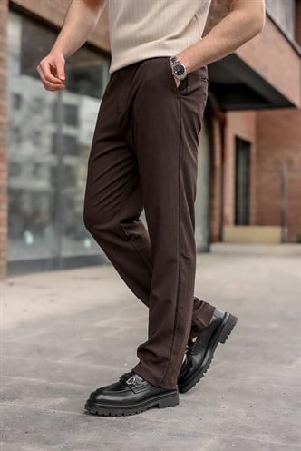Kahverengi Basic Erkek Pantolon E6576