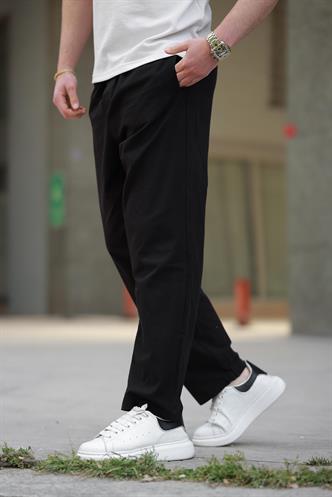 Siyah Rahat Kesim Erkek Pantolon E6561