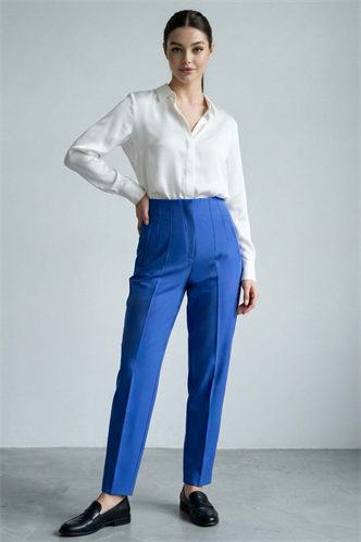 Saks Önü Biyeli Yüksek Bel Kadın Pantolon MG2425