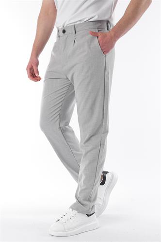 Gri Regular Fit Düz Kesim Yan Cepli Erkek Pantolon 6540