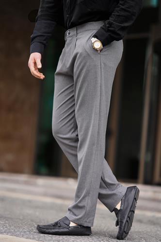 Antrasit Regular Fit Düz Kesim Yan Cepli Erkek Pantolon 6540