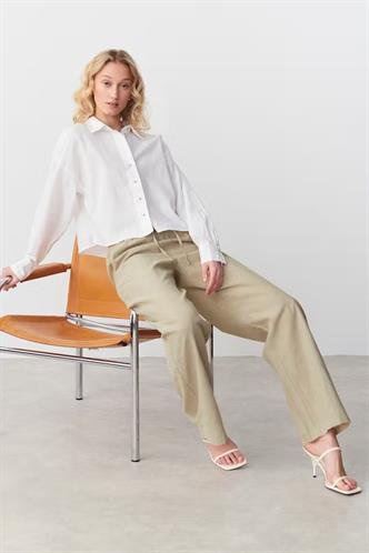 Bej Elastik Belli Bol Kesim Pantolon MG2020