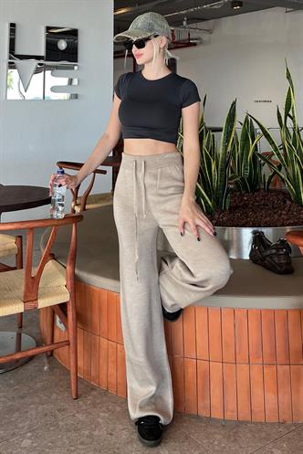 Vizon Beli Ayarlanabilir Geniş Paça Pantolon MG2089