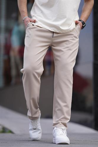 Bej Düz Paça Erkek Pantolon 6535